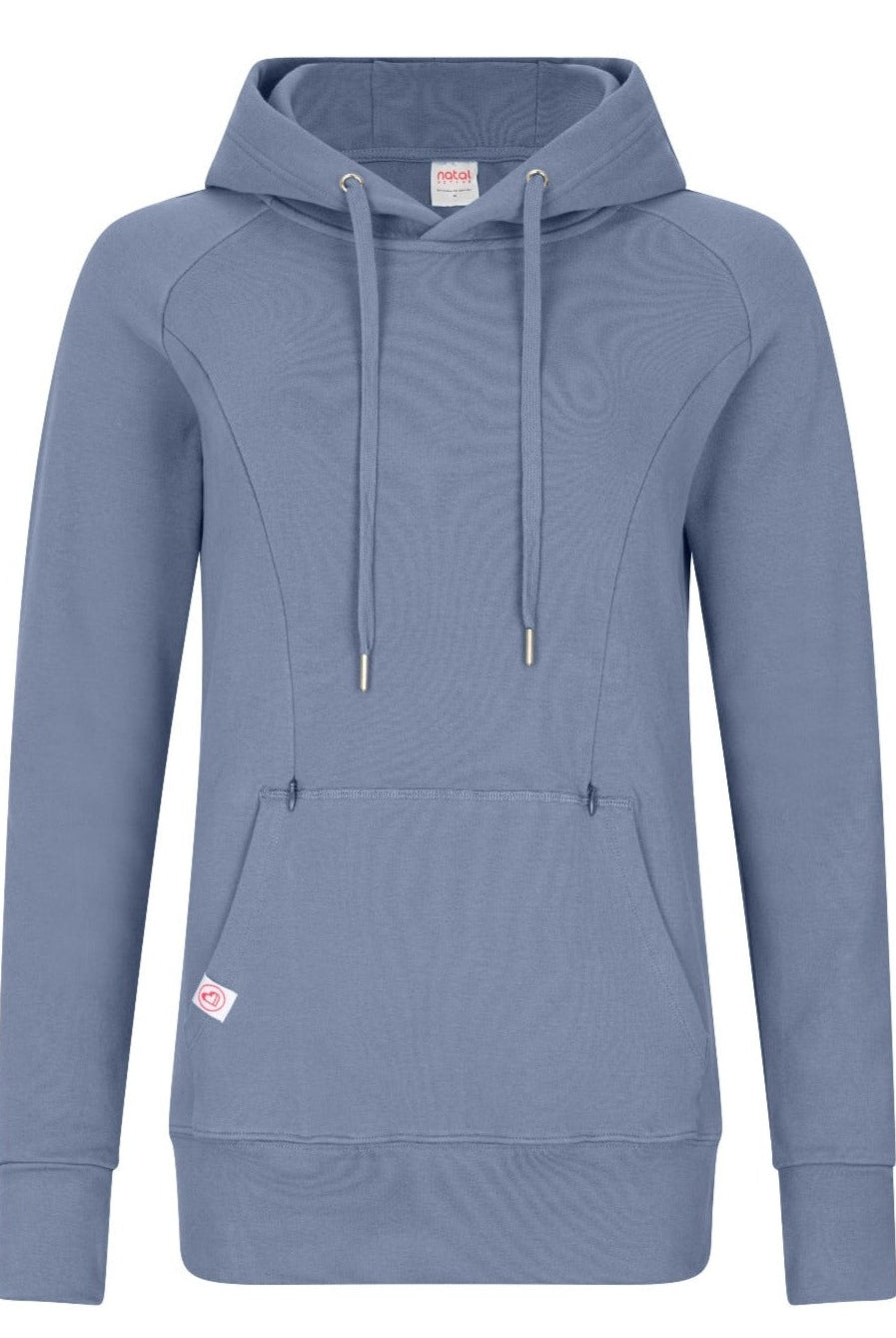Blue Breastfeeding hoodie front