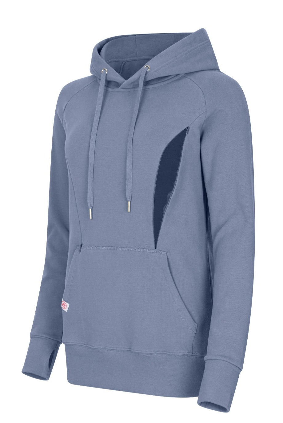 Blue Breastfeeding hoodie side