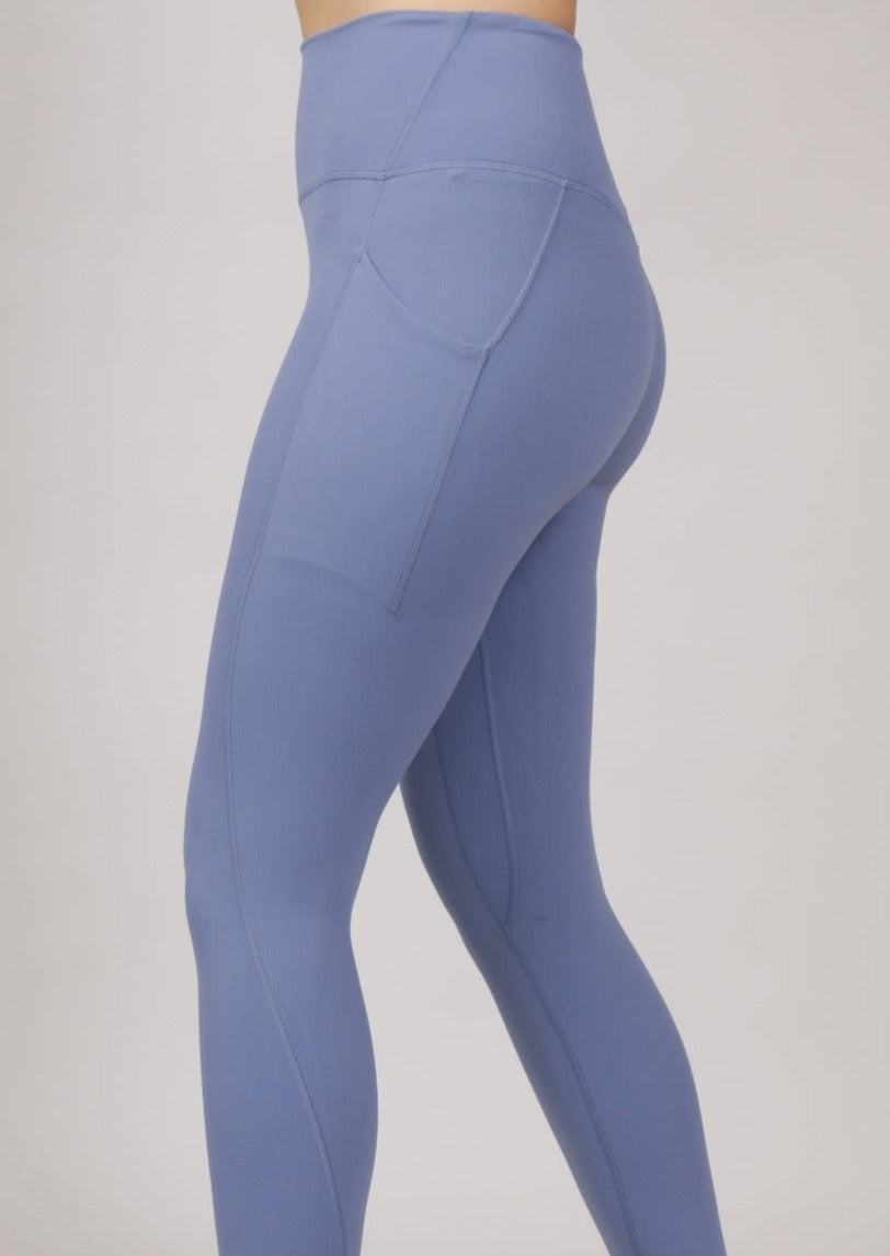 Stamina Postnatal Leggings with Side Pockets Frost Blue