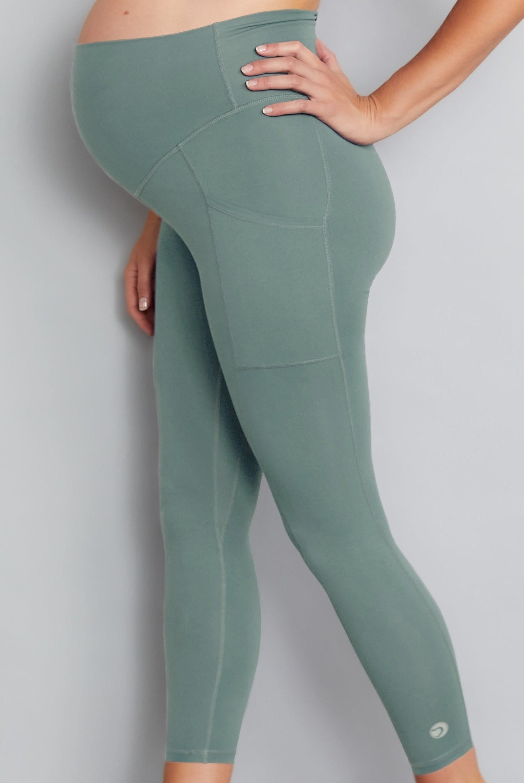 Maternity leggings sage khaki