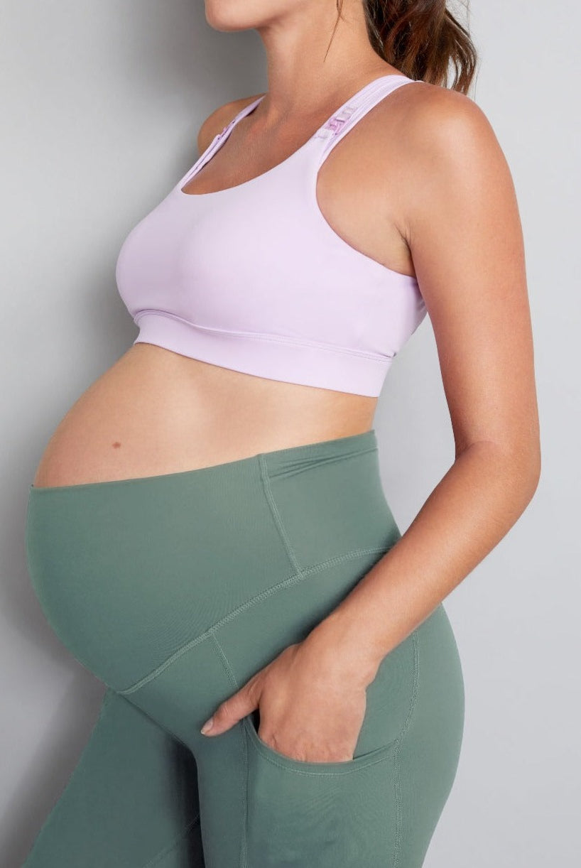 Maternity leggings sage khaki
