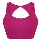 nursing sports bra side view berry pink colour cut out image