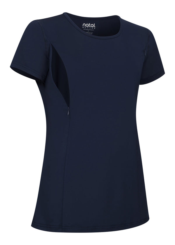 Maternity & Breastfeeding T-shirt - Midnight Blue