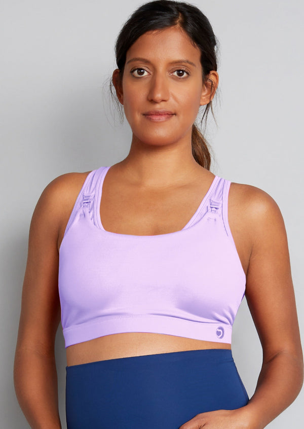 Nursing Sports Bra - Artemis - Lilac Sorbet (B-G cup)