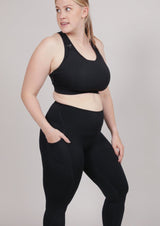 Stamina Postnatal Leggings with Side Pockets - Black