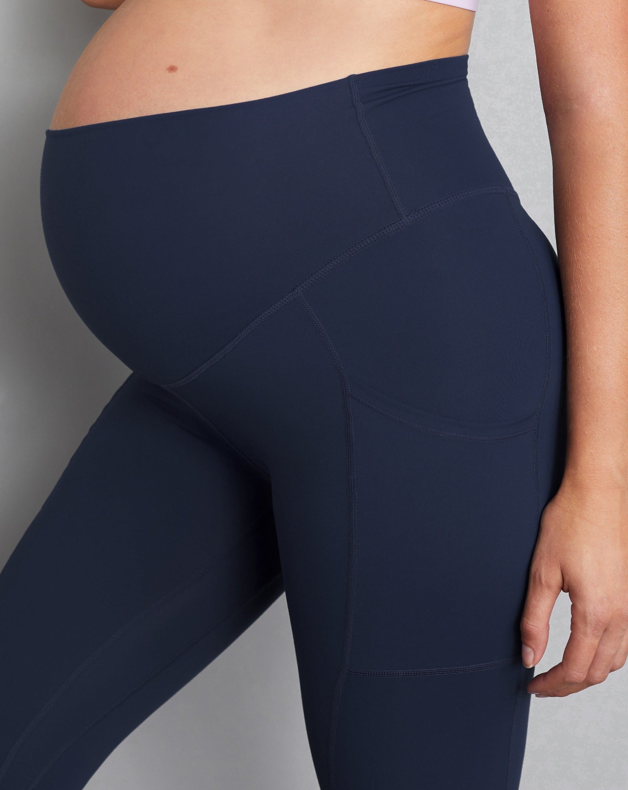 Luxe Maternity & Postnatal Leggings Midnight Blue Natal Active
