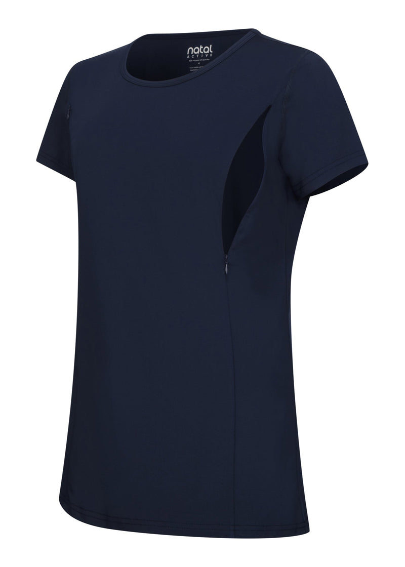 Maternity & Breastfeeding T-shirt - Midnight Blue