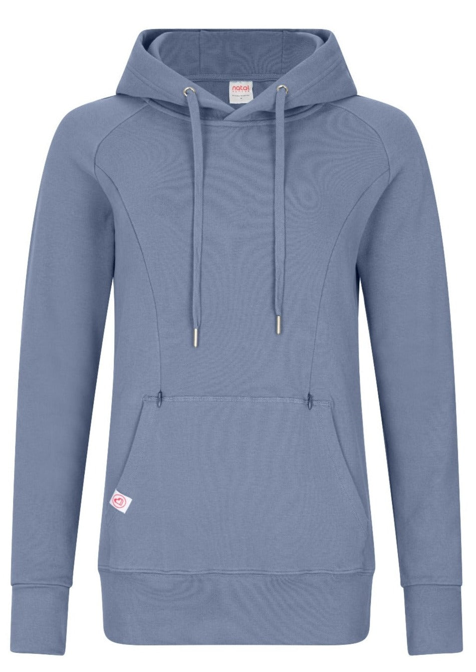 Blue Breastfeeding hoodie front