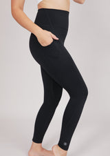 Stamina Postnatal Leggings with Side Pockets - Black