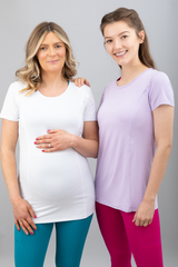 Maternity and breastfeeding tshirt white front