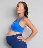 squat proof maternity leggings blue