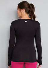 Bamboo Maternity & Breastfeeding Long Sleeved Top - Black