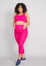 Luxe Maternity & Postnatal Crop Leggings - Very Berry