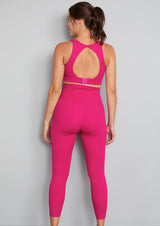 Squat proof maternity leggings pink