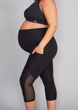 Luxe Maternity & Postnatal Crop Leggings - Soft Black