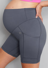 Maternity Cycling Shorts - Charcoal Grey