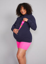 breastfeeding hoodie navy