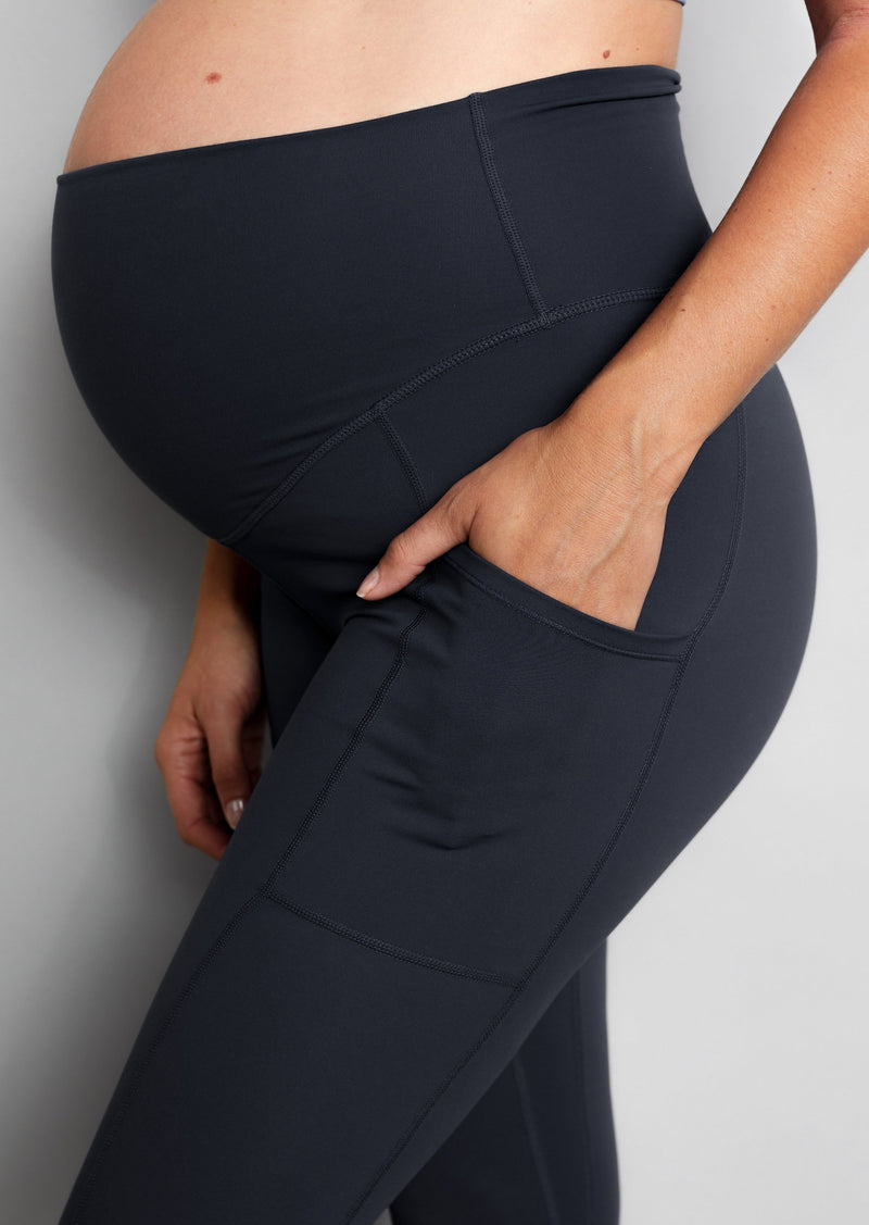 Blis Workout Leggings For Women Fold Over Maternity Leggings Yoga Pants For Women  Capri Length 3 Packs Available Black / Black Large : Target