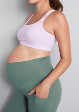 Maternity leggings sage khaki