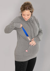 Breastfeeding Jumper, Funnel Neck - Charcoal