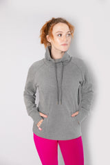 Breastfeeding Jumper, Funnel Neck - Charcoal