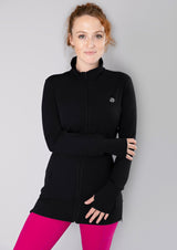 Black maternity run jacket