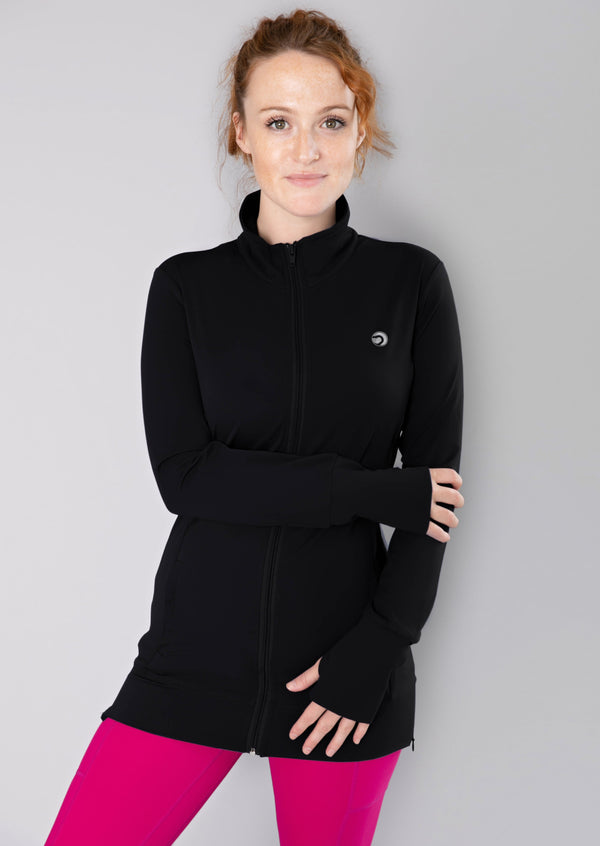Black maternity run jacket