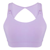 nursing sports bra lilac front view cut out image