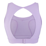 nursing sports bra lilac back view cut out image