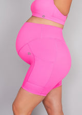 Maternity Cycling Shorts - Hot Pink