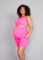 Maternity Cycling Shorts - Hot Pink