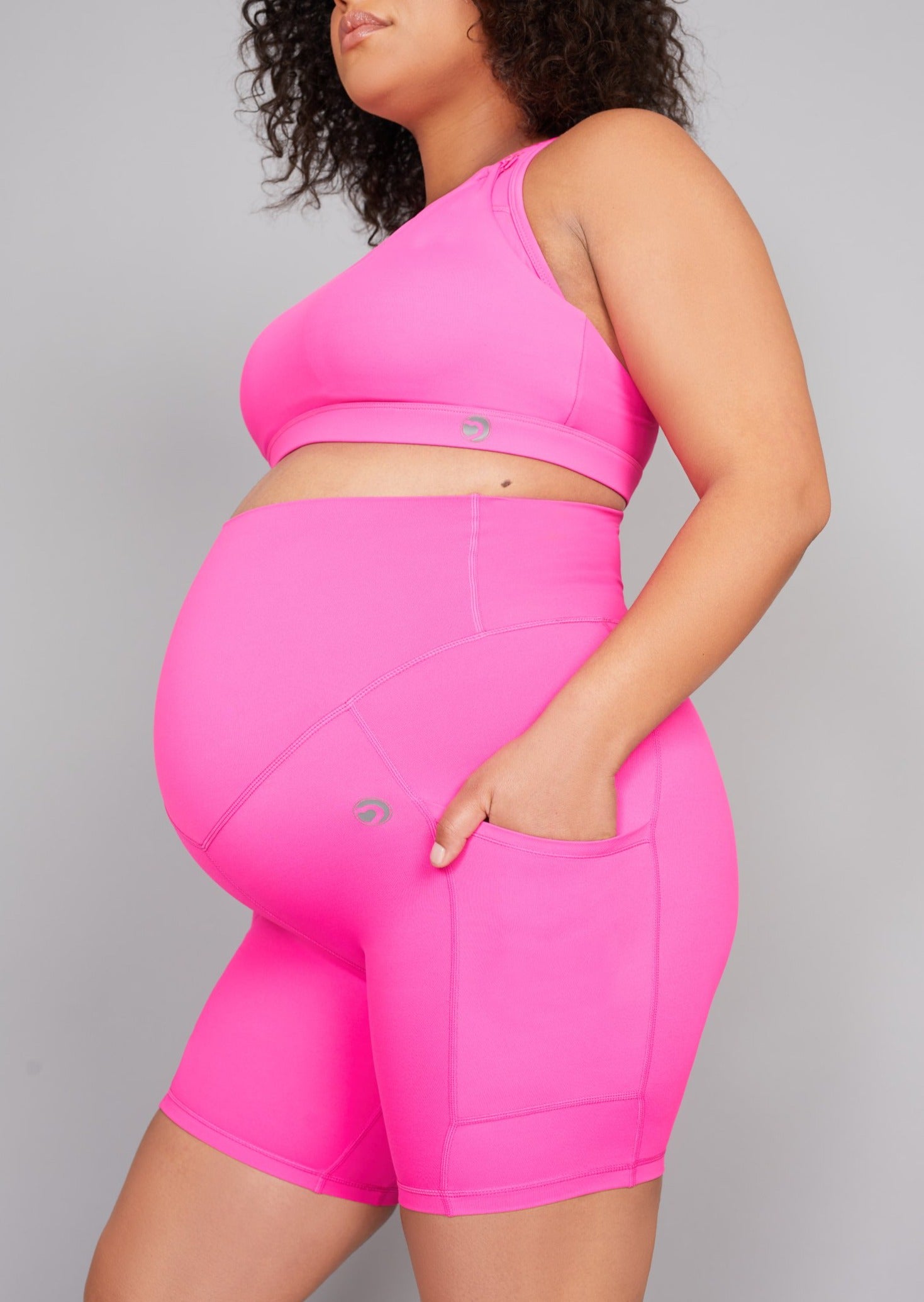 Maternity Cycling Shorts - Hot Pink